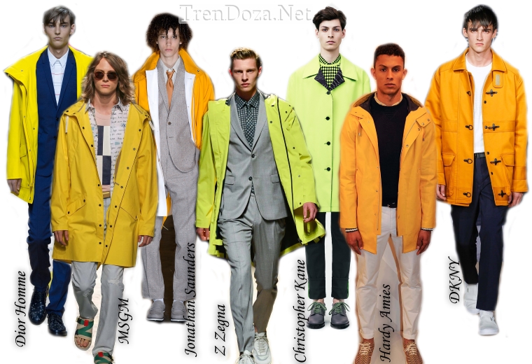 Весной 2015 в моде мужская куртка парка яркого оттенка