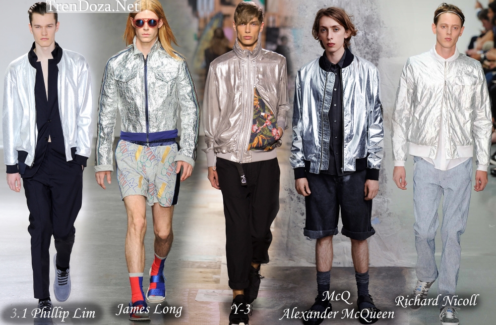 Металлизированные мужские куртки 2015 весна