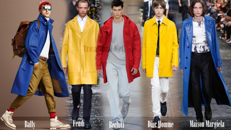 Модные мужские пальто 2016 Весна в ярких цветах