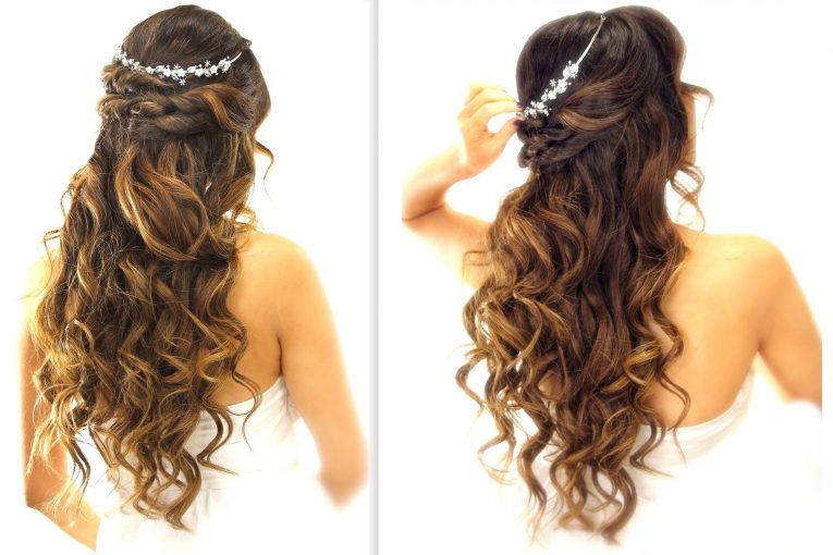 ★ EASY Wedding Half-Updo HAIRSTYLE with CURLS | Bridal Hairstyles for Long Medium Hair