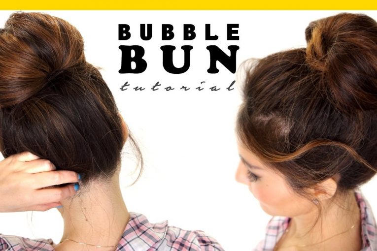 2-Minute BUBBLE BUN Hairstyle | Easy Hairstyles for Medium Long Hair