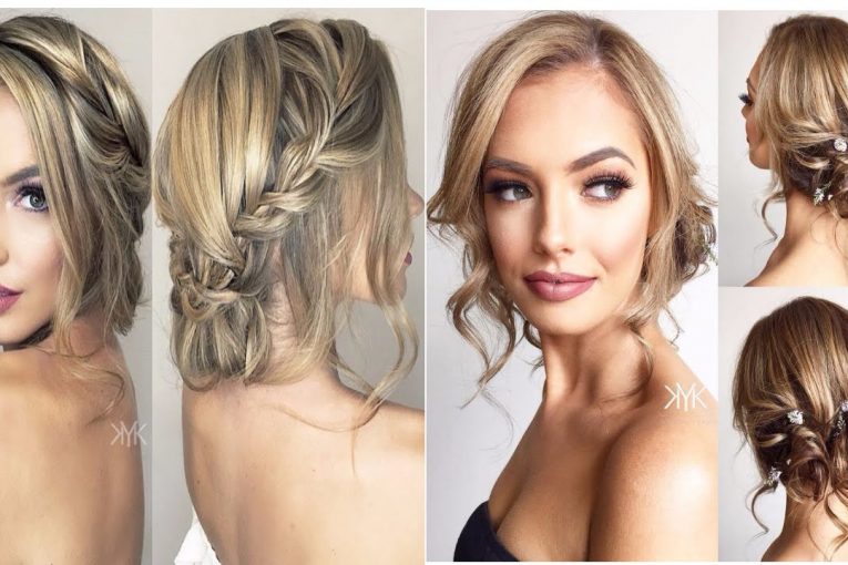 Romantic Wedding Prom Hairstyle For Long Hair Medium Hair New Year 2017