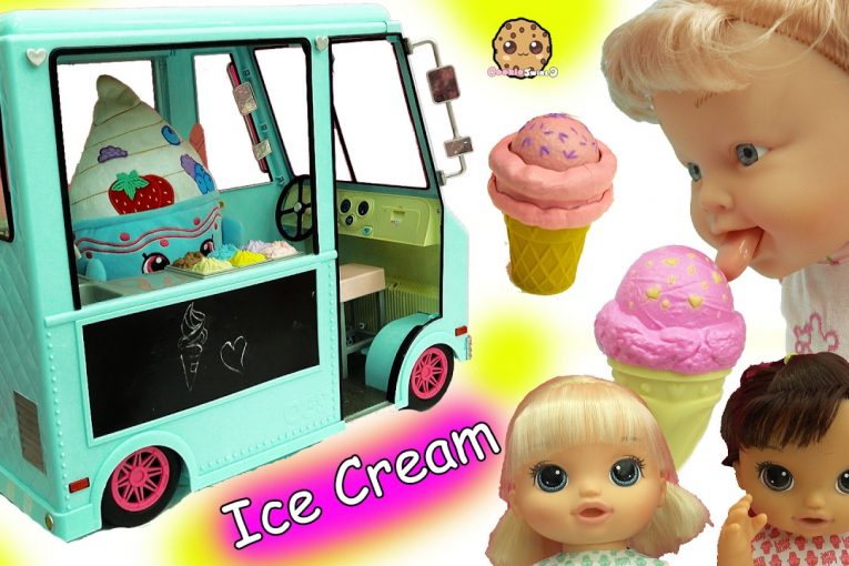 Babysitting 3 Magical Scoops Baby Alive Babies Eat From Doll Ice Cream Truck