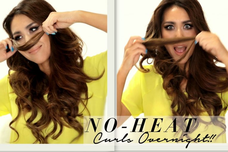 ★ Seriously EASY NO-HEAT CURLS Hairstyle & WEN 1st-Impression | SCHOOL HAIRSTYLES