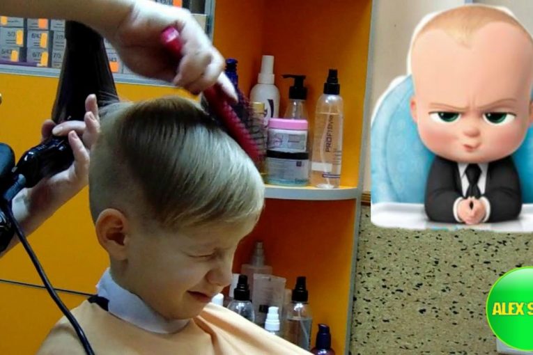 Стрижка мальчик блондин 2017, Саша, как Босс))Haircut for blonde boy in 2017!