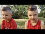 Модная стрижка для мальчиков Игорек и Максимчик в парикмахерской Children’s hair cut