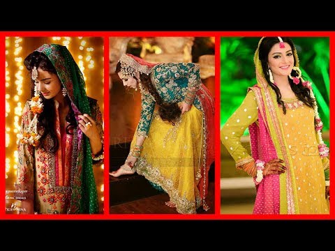 Bridal mehndi dresses for wedding 2017 2018