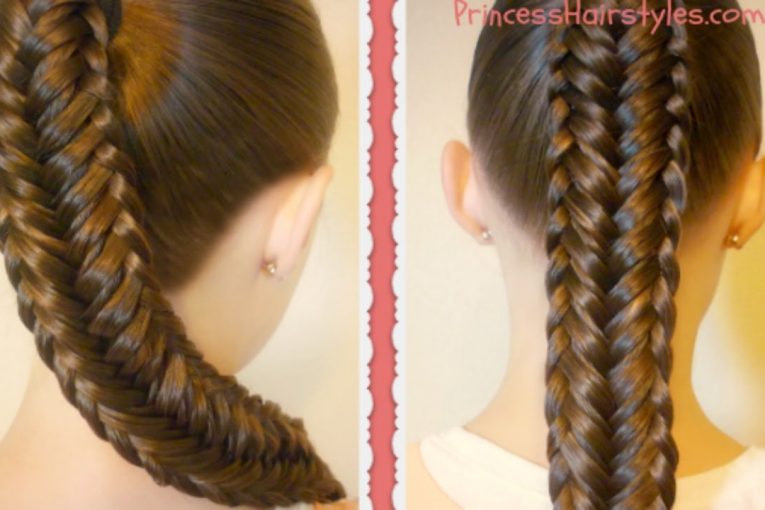 Twisted Edge Fishtail Braid, Hair Tutorial