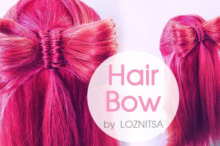 Hair Bow for Medium / Long Hair ★ Необычный Бантик из Волос | Прически в Школу/Садик