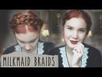 THE EASIEST Milkmaid Braids! || No Effort Vintage Hairstyle