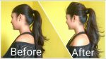 Volumized Ponytail Hairstyle For Medium Hair | The perfect high Ponytail For School, College & Work