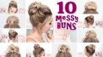 10 MESSY BUN hairstyles for BACK TO SCHOOL ❤ Quick and easy hair tutorial