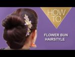 Easy Flower Bun Hairstyle for Medium & Long Hair // Ladies Hairstyle Tutorials 2017 —  YouTube 360p