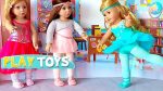 Baby Doll School Lunch food toys & AG Doll Ballet class w/ doll dress up Ballerina Gymnastics outfit