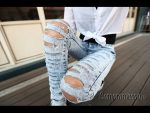 Фото Рваных Женских Джинсов — 2017 / Foto Zerrissene Jeans für Damen/ Photo Torn Women’s Jeans