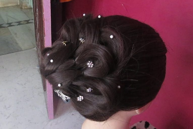 Latest Party Hairstyle for Medium/Long Hair#Party Braid & Updo for Long Hair#Indian Hairstyles