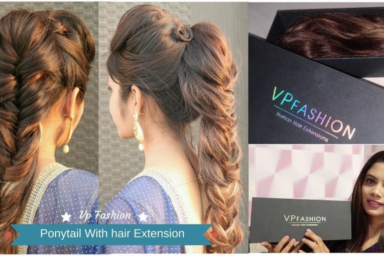 Fishtail Ponytail Hairstyle Using Hair Extension | vp Fashion Human Hair Extension