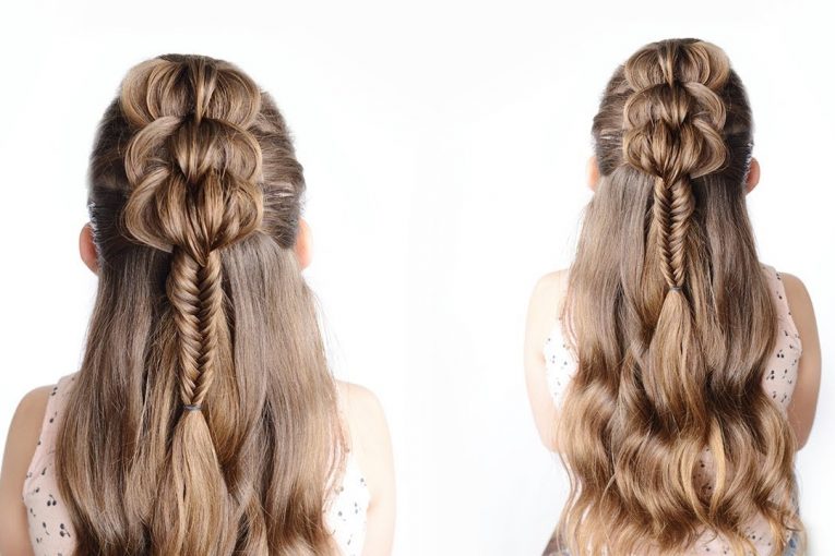 3 Strand Pull Through Braid — Little Girl Hairstyle