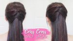 Criss Cross Half Updo Hair Tutorial | Prom Hairstyles