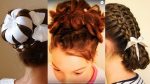 Пучки из кос  Прически  Peinado de trenzas  Hair tutorial