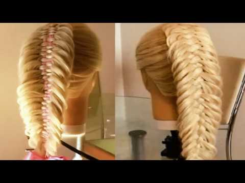 Коса Объёмный Рыбий хвост   Воздушные причёски Hair tutorial  veg