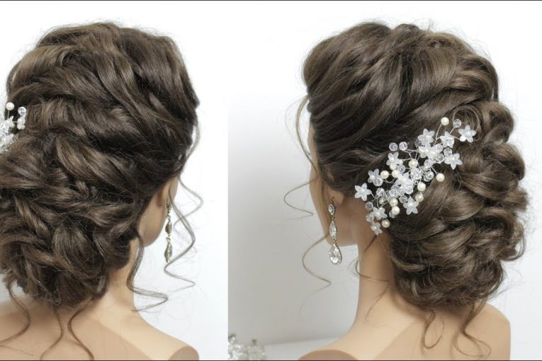 Beautiful Bridal Hairstyle  For Long Hair. Messy Style