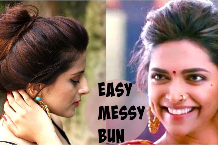 3 EASY Everyday Messy Bun Hairstyle for School, College,Work | Deepika Padukone| Indian Hairstyles