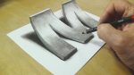How to Draw 3D Letter M — Drawing with pencil — By Vamos