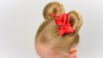 Minnie mouse ears hairsyle. Party hairstyle #6