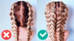 Две ФРАНЦУЗСКИЕ КОСЫ НАОБОРОТ. Прически для Девочек. How To: Double Dutch Braid | Hair Tutorial