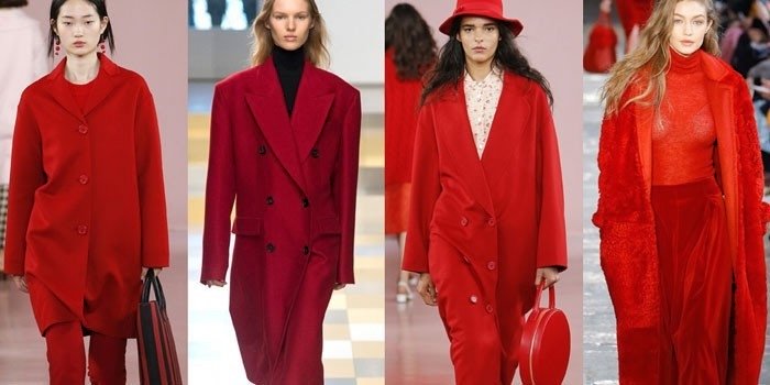 Красное женское пальто: особенности выбора