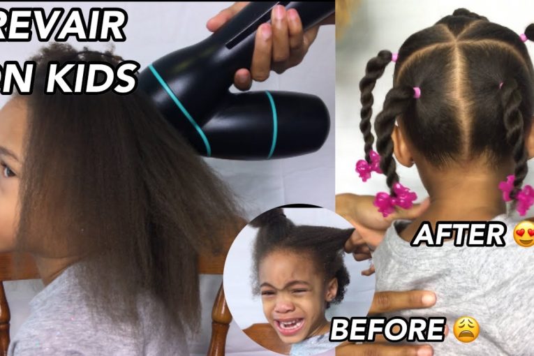 Easy Hair Routine/Style For TENDER HEADED KIDS Using REVAIR REVERSE AIR DRYER