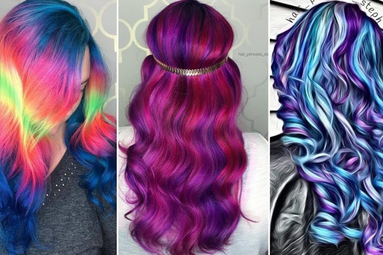 Топ Удивительное Окрашивание Волос — Яркие волосы. Фиолетовые / Розовые / Синие / Зеленые