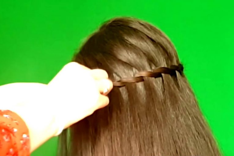 Причёска водопад коса на длинные волосы Как сделать красивую прическу в школу Beautiful Hairstyles