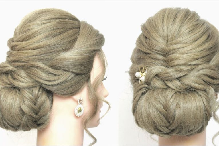 New Bridal Hairstyle For Long Hair. Low Bun Updo Tutorial