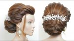 Latest Bridal Hairstyle For Long Hair Tutorial. New Wedding Updo