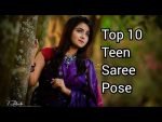 Top 10 most beautiful teen girl saree poses