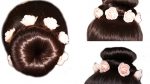 Peinados con rosquillas, rosquillas, esponjas para cabellos medianos★peinados para cabellos medianos
