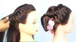 Braided French Bun roll Hairstyles for party | French Bun Hairstyle 2019 for girls | hair style girl
