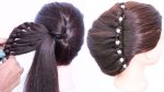 latest updo hairstyle for medium hair with trick || trending hairstyles || hairstyles for wedding