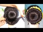 New bun hairstyle for wedding and party || Party hairstyle || hair style girl || updo hairstyle