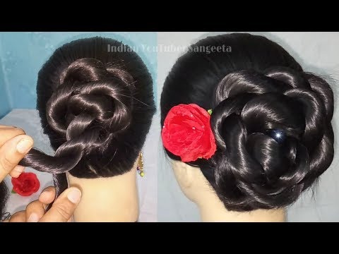 Easy & Quick Hairstyle for wedding || Beautiful Bun hairstyle for girls || summer hairstyles