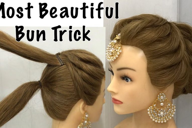 Most Beautiful Hairstyle for Wedding or party | Easy Hairstyles | Bun Hairstyle with Trick