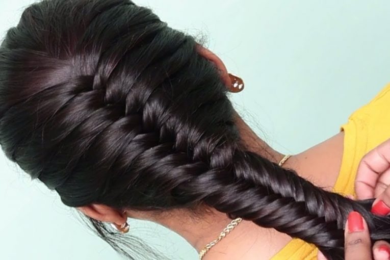 How to do French Braid Hairstyle for girls | Fishtail braid hairstyle | Hair style girl | Hairstyle
