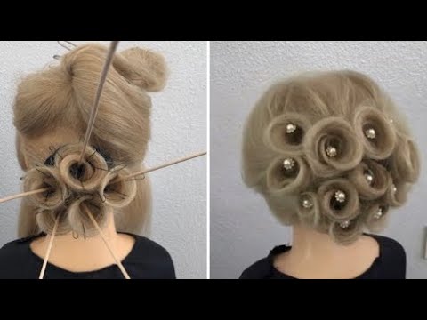 New hairstyle  party wedding 2019|easy  hairstyle |Tips by Amal Hermuz