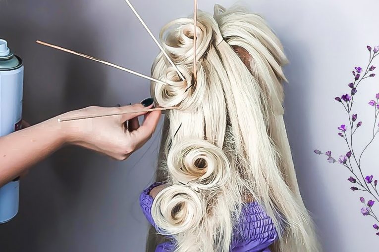 ПРИЧЕСКИ. Свадебная Прическа на Длинные волосы. Греческая Коса из Цветов. New Wedding Updo ©LOZNITSA