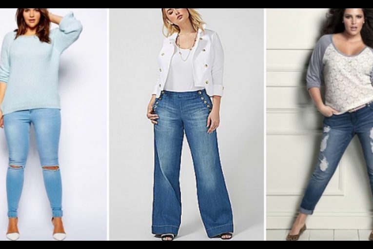 Стильные джинсы для полных девушек