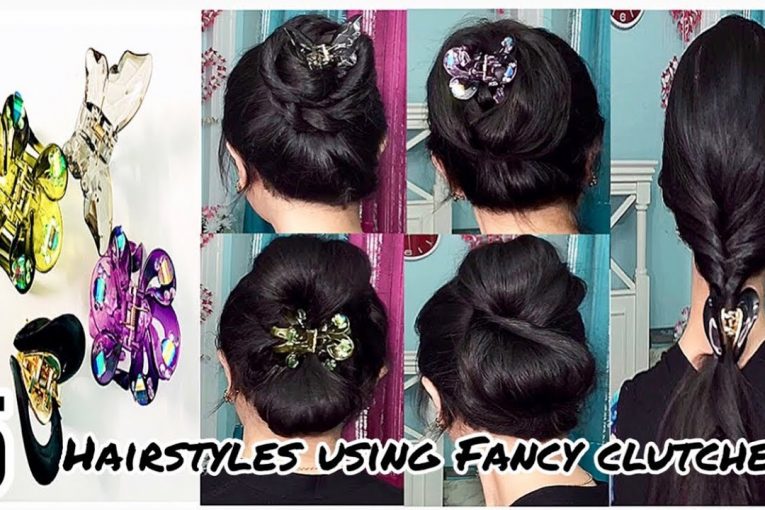 5 Hairstyles Using Fancy Clutchers | Clutcher Bun Hairstyles
