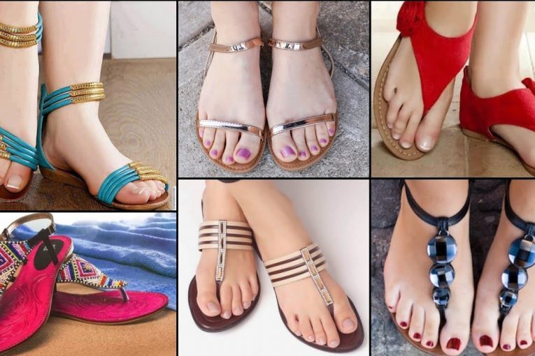 Eid Style Sandal and Flat Shoes Designs for Girls 2020