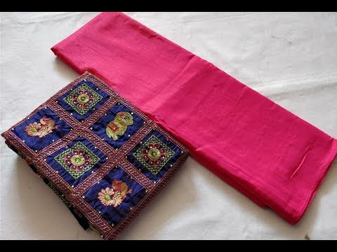 Latest Sana Silk Plain Saree And Contrast Heavy Embroidery Stone Work Blouse